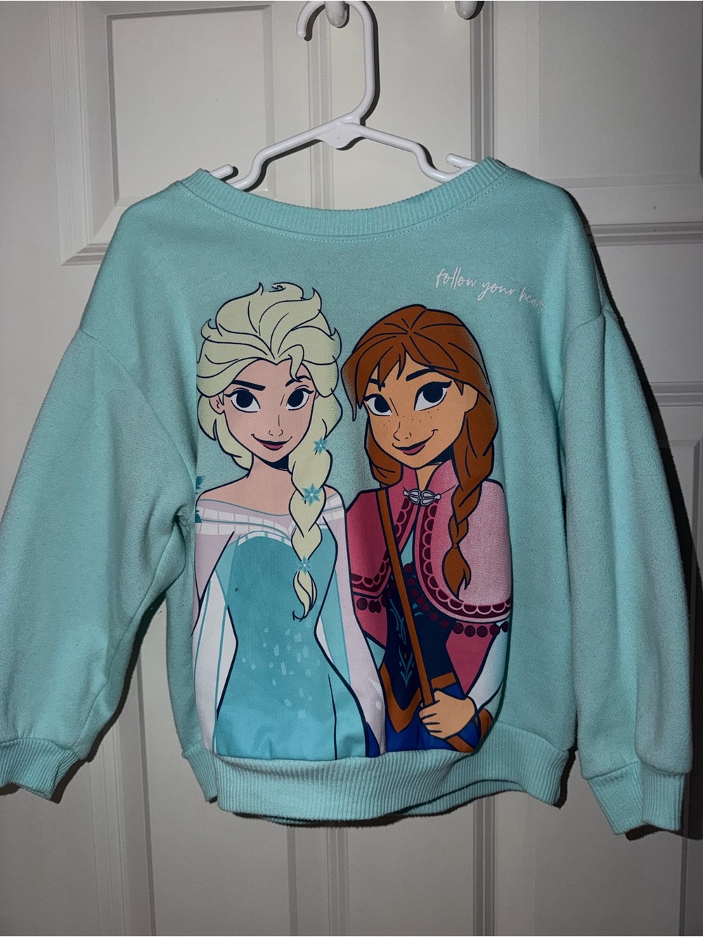 Disney Light Blue Frozen Elsa & Anna Graphic Crewneck Sweater